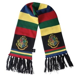Wizarding World of Harry Potter Classic Hogwarts Striped Scarf Fringe
